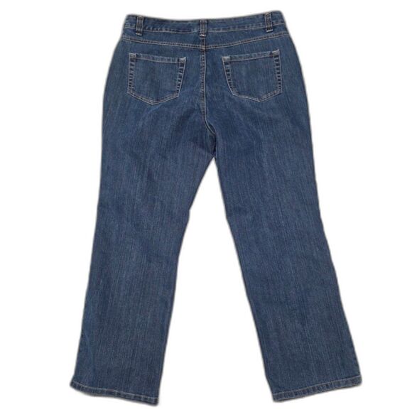 Croft & Barrow Dark Wash Straight Stretch Jeans Size 14 Petite - Picture 4 of 5